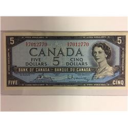 1954 CANADIAN $5 BANK NOTE