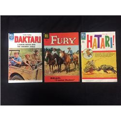 VINTAGE DELL COMIC BOOK LOT (FURY, DAKTARI, HATARI)