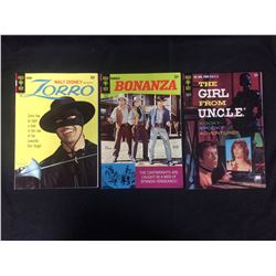 GOLD KEY COMIC BOOK LOT (ZORRO, BONANZA, THE GIRL FROM UNCLE)