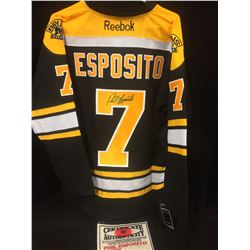 PHIL ESPOSITO AUTOGRAPHED BRUINS JERSEY W/ COA