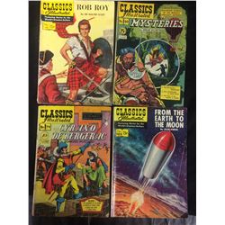 CLASSICS ILLUSTRATED COMIC BOOK LOT (#118, 40, 79, 105)