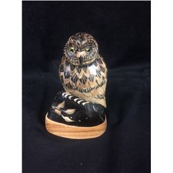 DECORATIVE OWL STATUE FIGURE (6" X 3")