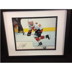 JAROME IGINLA AUTOGRAPHED 8" X 10" FRAMED / MATTED PHOTO W/ COA