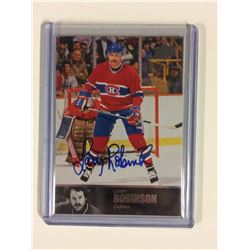 LARRY ROBINSON AUTOGRAPHED HOCKEY CARD