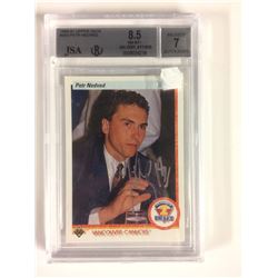 1990-91 UPPER DECK #353 PETR NEDVED AUTOGRAPHED (8.5 NM-MT +) JSA CERT.