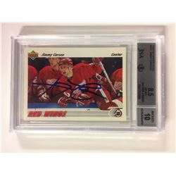 1991-92 UPPER DECK #161 JIMMY CARSON AUTOGRAPHED (8.5 NM-MT+) JSA CERT.