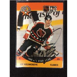 1990 ALL-STAR GAME JOE NIEUWENDYK AUTOGRAPHED PRO SET CARD