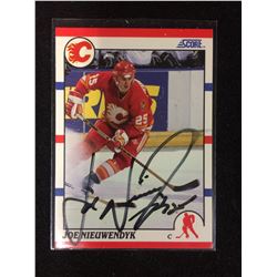 JOE NIEUNWENDYK AUTOGRAPHED SCORE HOCKEY CARD