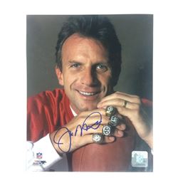 JOE MONTANA AUTOGRAPHED 8" X 10" COLOR PHOTO (NFL HOLO)