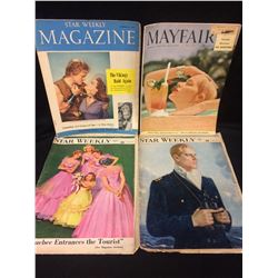 VINTAGE STAR WEEKLY MAGAZINE LOT