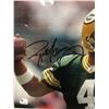 Image 2 : BRETT FAVRE AUTOGRAPHED 18" X 20" FRAMED PHOTO DISPLAY