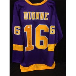 Marcel Dionne Signed Kings Jersey Inscribed "HOF 92" (JSA COA)