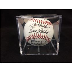 JACK FISCHER & WILLIE STARGELL AUTOGRAPHED BASEBALL W/ INSCRIBED MARIS' 60TH & 61ST