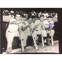 BILL "MOOSE" SKOWRON AUTOGRAPHED 16" X 20" BLACK & WHITE PHOTO