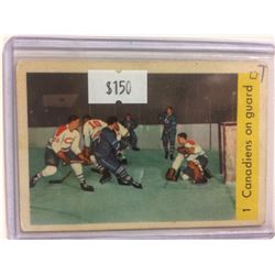 1959 PARKHURST HOCKEY #1 CANADIENS ON GUARD
