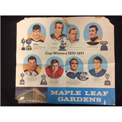 1970-71 CUP WINNERS NEWSPAPER POSTER (MAPLE LEAF GARDENS)
