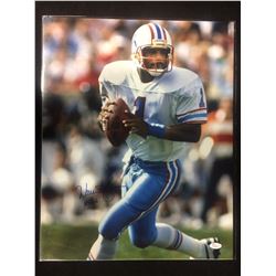 WARREN MOON AUTOGARPHED 16" X 20" COLOR PHOTO W/ JSA COA
