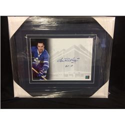 LEN "RED" KELLY AUTOGRAPHED 16" X 20" FRAMED PHOTO INSCRIBED HOF-69 W/ COA