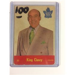 1955-56 Parkhurst Toronto Maple Leafs Hockey Card #33 King Clancy (COACH)