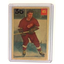 1954-55 Parkhurst Hockey Card #45 TONY LESWICK *RED WINGS*
