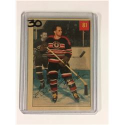 1954-55 Parkhurst Hockey Card #81 GUS MORTSON *BLACK HAWKS)