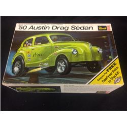 REVELL '50 AUSTIN DRAG SEDAN UNASSEMBLED MODEL KIT IN BOX
