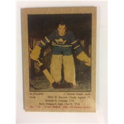 1951 PARKHURST #76 AL ROLLINS