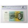 Image 1 : Australia, QEII, Ten Dollars, Coombs/Wilson, 1966 (R.301F), First Prefix, SAA/000414, PCGS Gem Unc 6