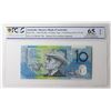Image 1 : Australia, QEII, Ten Dollars, MacFarlane/Evans, 1998 (R.318cF), AA98/001566, First Prefix, PCGS Gem 
