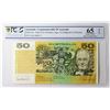 Image 1 : Australia, QEII, Fifty Dollars, Phillips/Wheeler, 1973 (R.505F), YAA/000522, First Prefix, PCGS Gem 