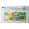 Image 1 : Australia, QEII, One Hundred Dollars, Fraser/Evans, 1998 (R.618aF), AA98/002622, First Prefix, PCGS 