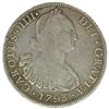 Image 1 : Bolivia, Charles IIII, Silver Eight Reales, Potosi Mint, 1793 PTS P R, aFine/Fine