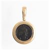 Image 1 : Ancient Coin Pendant, Constantius II, Set in 9ct Gold Surround