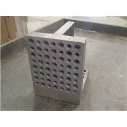 Steel Drilled and Tapped Right Angle Plate, Overall: 6" x 6" x 8"