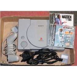 ORIGINAL SONY PLAYSTATION, INCL 2 GAMES, MEMORY