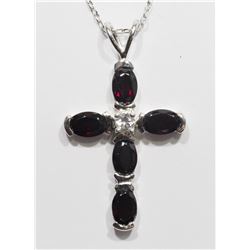 #3-STERLING SILVER GENUINE GARNET (JANUARY