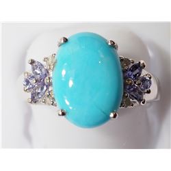 #18-STERLING SILVER STABILIZED TURQUOISE