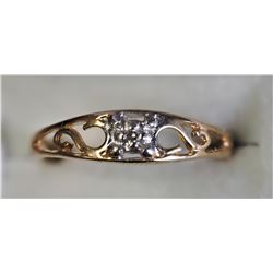 #25-10KT GOLD BABY RING WITH DIAMOND
