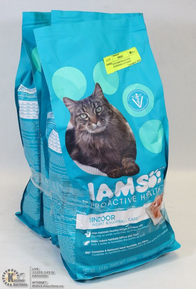 3 Bags Of Iams Proactive Health Indoor Cat Food