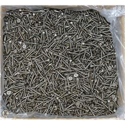 CASE OF 10,000 GRIPRITE PARTICLE BOARD SCREWS 8X1