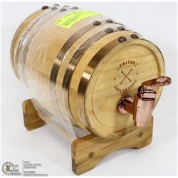 WOODEN BARREL & STAND FOR BAR ORNAMENT
