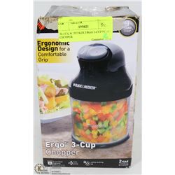 BLACK & DECKER ERGO 3-CUP FOOD CHOPPER