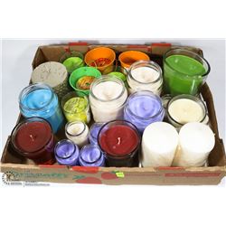 FLAT OF ASSORTED SCENTED CANDLES