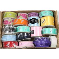 FLAT OF ASSORTED NEW RIBBONS