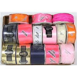 FLAT OF ASSORTED NEW RIBBONS