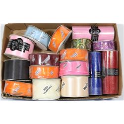 FLAT OF ASSORTED NEW RIBBONS