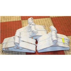 3 BUNDLES OF PLASTIC HANGERS