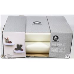 HOMETRENDS WALL SHELF SET WHITE FINISH