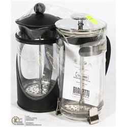 LOT OF 2 BIALETTI COFFEE/TEA PRESS