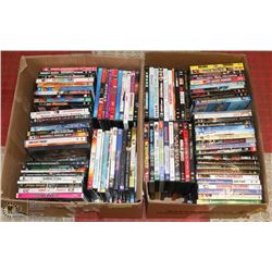 2 BOXES OF ASSORTED DVD MOVIES - 100 PER BOX
